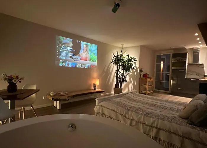 شقة Luxury With Sauna, Bath And Cinema Private