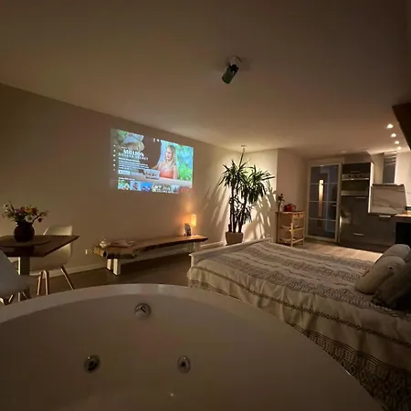 דירה Luxury With Sauna, Bath And Cinema Private